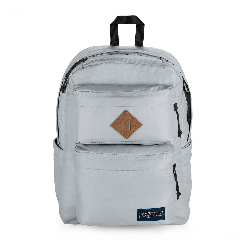 Sac à Dos Scolaire JanSport Double Break Grise | BBK-07984257